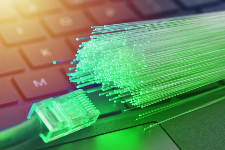 Fibre connections in a rack